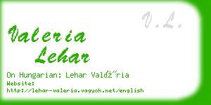 valeria lehar business card